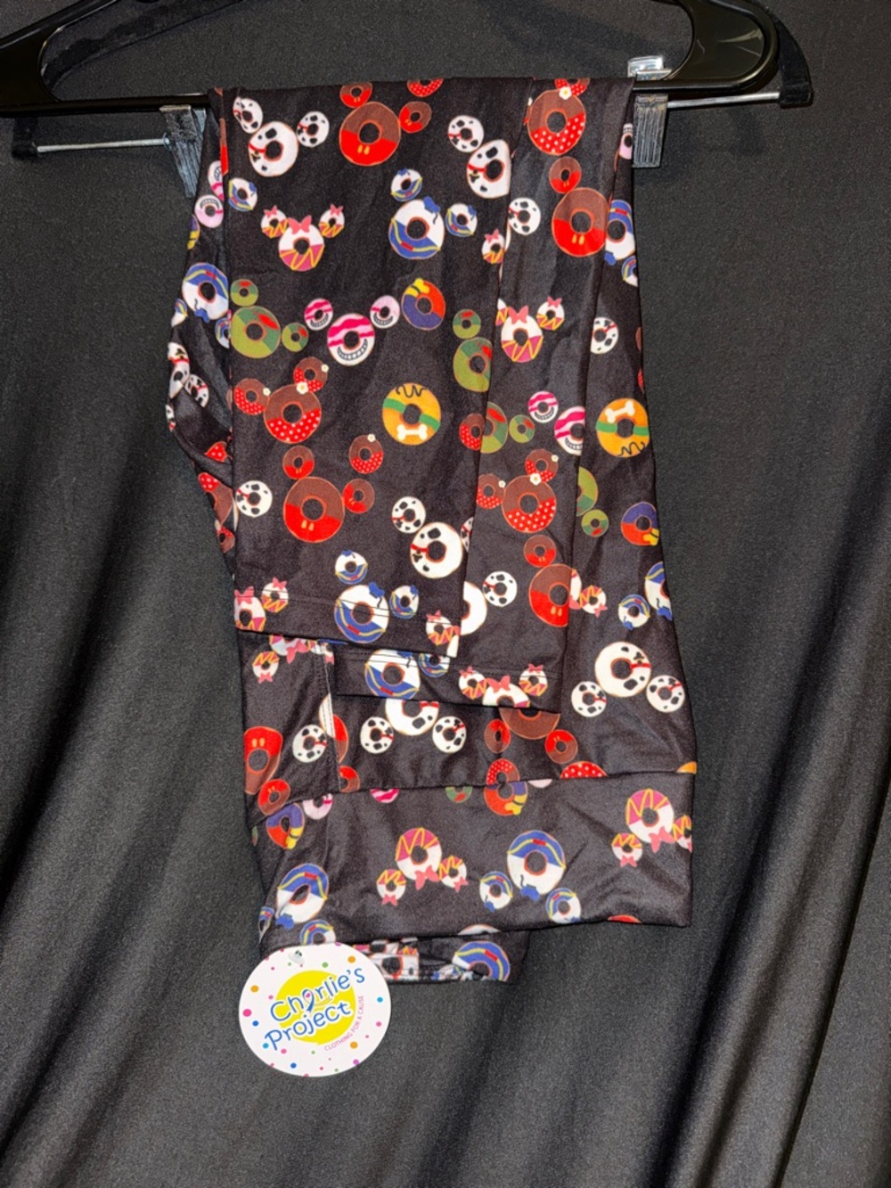 Women's Black Printed Leggings - Charlie's Project Disney hidden mickeys